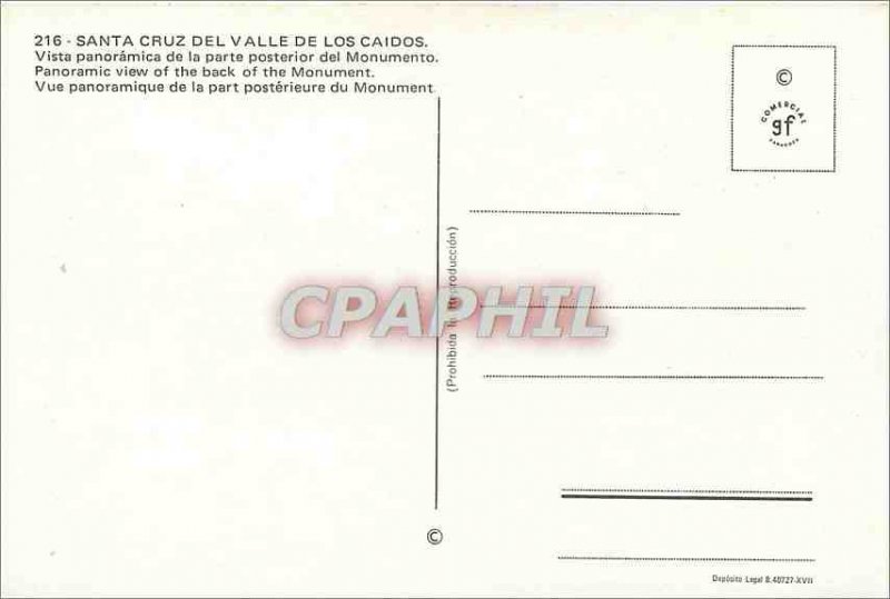 Modern Postcard Santa Cruz del Valle de Los Caidos Panoramic view of the post...