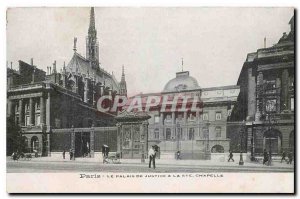 Old Postcard Paris Palais de Justice and Ste Chapelle