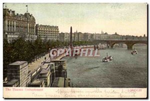 England - England - The Thames Embankment - Old Postcard
