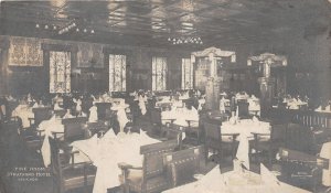 J42/ Chicago Illinois RPPC Postcard c10 Stratford Hotel Interior Pine Room 349