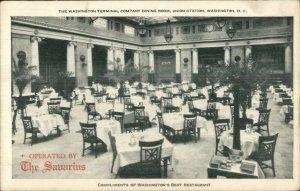 Washington DC Savarins Terminal Co Dining Room Union Station c1910 Postcard