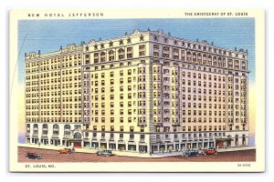 New Hotel Jefferson The Aristocrat Of St. Louis Postcard