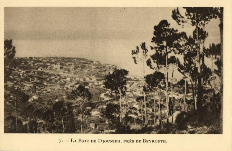 lebanon, JOUNIEH جونيه, The Bay near Beirut (1920s) Postcard