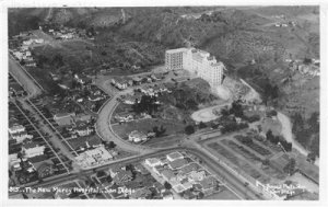 RPPC The New Mercy Hospital, San Diego, California 1933 Vintage Postcard