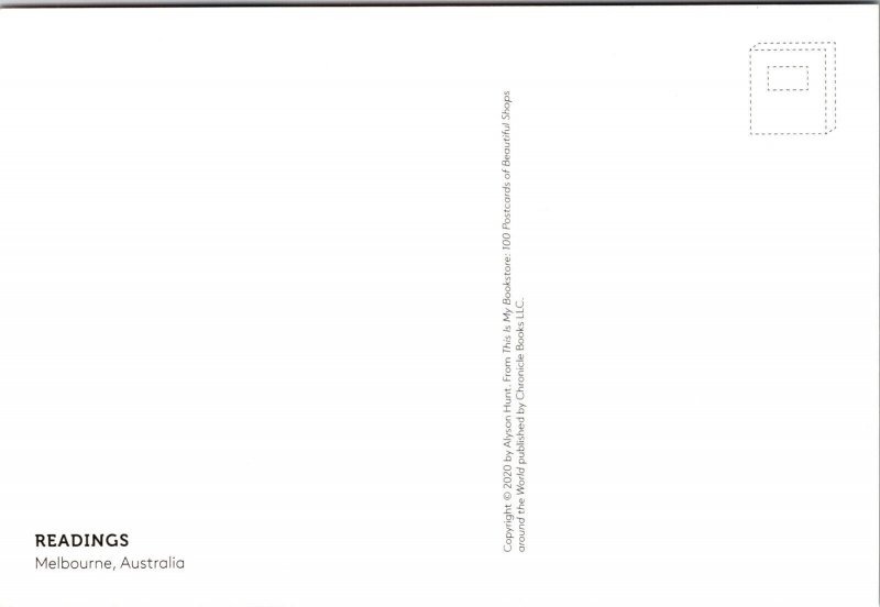 Readings Bookstore Melbourne Australia Postcard