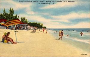 Florida St Petersburg Treasure Island Beach Curteich