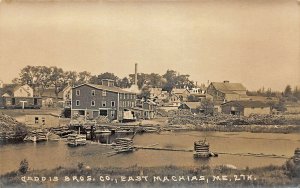 East Machias ME Gaddis Brothers Company Shoreview Real Photo Postcard.