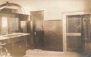 MI, Reading, Michigan, RPPC, State Bank, Interior View, Photo