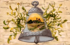 Christmas Greetings With Silver Bell