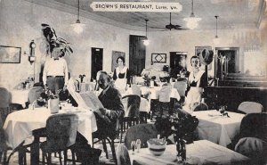 Luray Virginia Brown's Restaurant, Interior, Photo Print Vintage Postcard U10840