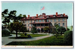 c1905 Chair Scene El Carmelo Hotel Pacific Grove California CA Postcard