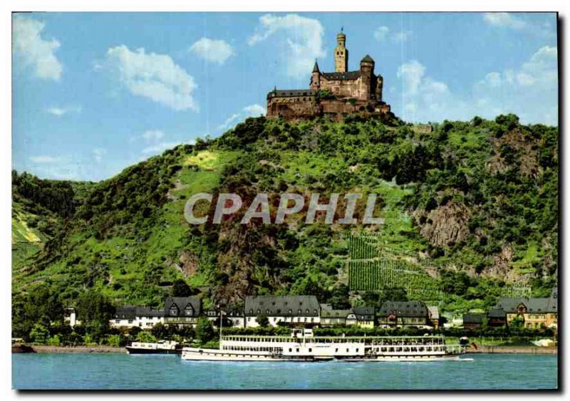Postcard Modern Die bei Marksburg Braubach am Rhein