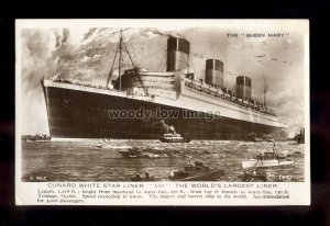 LS1751 - Cunard Liner - Queen Mary - postcard