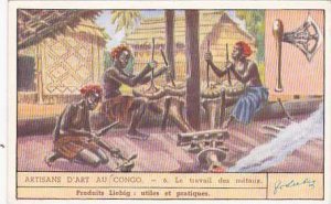 Liebig Trade Card S1437 Congolese Craftmanship No 6 Le travail des metaux