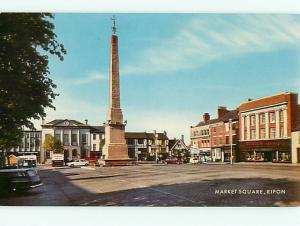 Vintage Post Card Market Square Ripon England U K   # 3705