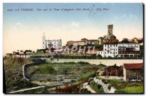 Old Postcard La Turbie Tower View of North Coast & # 39Auguste