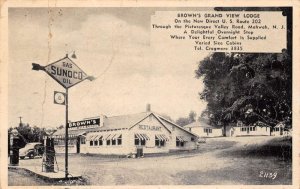 Mahwah New Jersey Brown's Grand View Lodge, Sunoco Gas Sign & Pumps,PC U13497