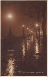 BR69475  a embankment on a wet night   london   uk judges L 46  real photo