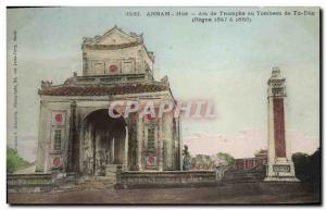 Old Postcard Hue Annam Indochina Arc de Triomphe at the tomb of Tu Duc