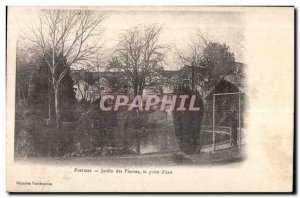 Old Postcard Poitiers Jardin des Plantes the water room