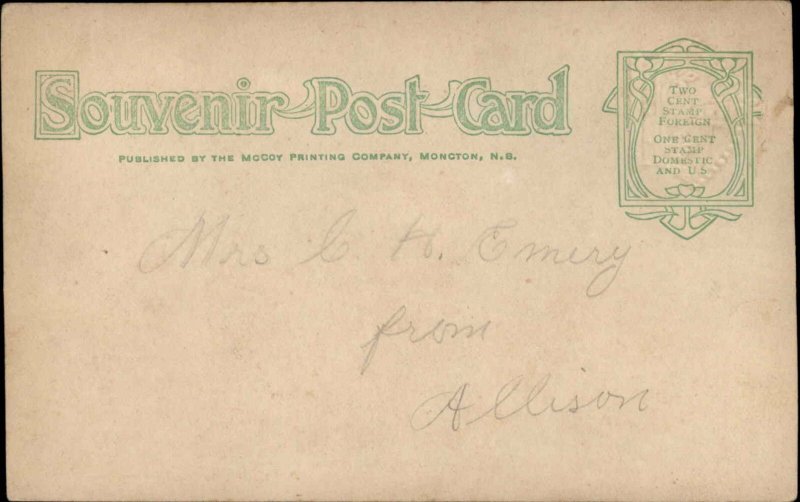 Moncton New Brunswick Beach Vintage Postcard