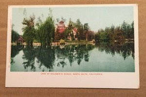 VINTAGE UNUSED .01 POSTCARD - LAKE AT BALDWIN'S RANCH, SANTA ANITA, CALIFORNIA