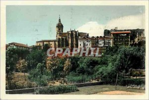 Postcard Fuenterrabia Old Church and Castle of Charles V