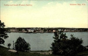 Mahone Bay Nova Scotia NS Halfax and Southwestern Railway c1910 Postcard