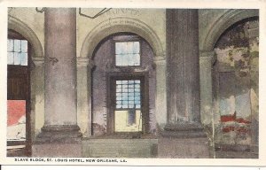 BLACK AMERICANA, New Orleans LA, St. Louis Hotel, Slave Block, 1920, US History