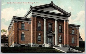 Vtg Corning New York NY Steuben County Court House 1910s View Old Postcard