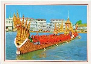 Thailand Postcard - The Nakarai Barge in A Procession - Bangkok     AB2231