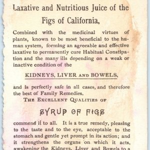 c1890s California Fig Syrup Company Laxative Krebs Litho Partial Trade Card C44