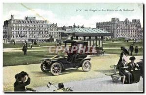 Old Postcard Dieppe hotels seen Automotive Boulevard