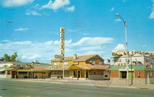 Roosevelt Utah Frontier Motel Street View Vintage Postcard K77467