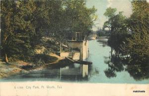 1905 Fort Worth Texas City Park Rotograph undivided postcard 8357