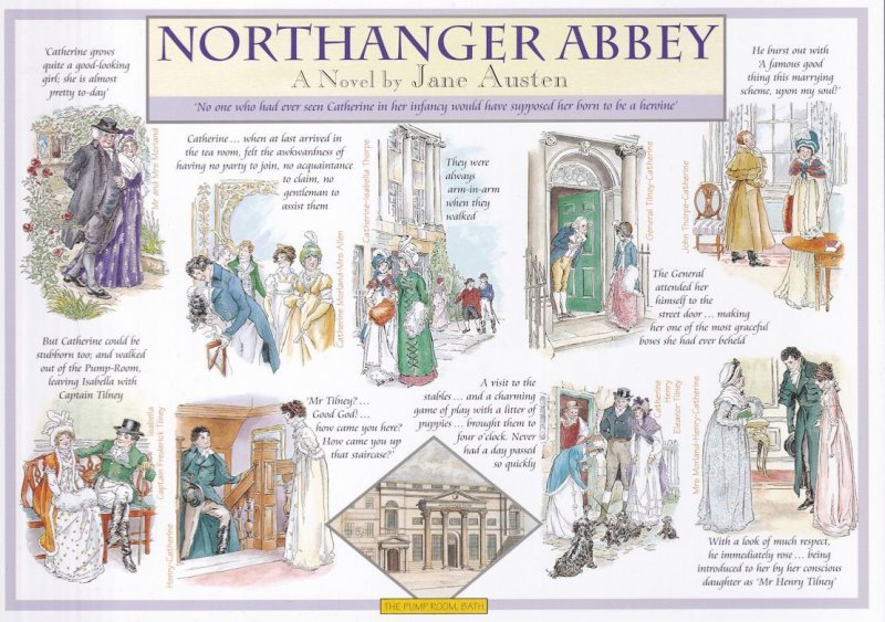 Northanger Abbey Jane Austen Book Giant Rare Postcard