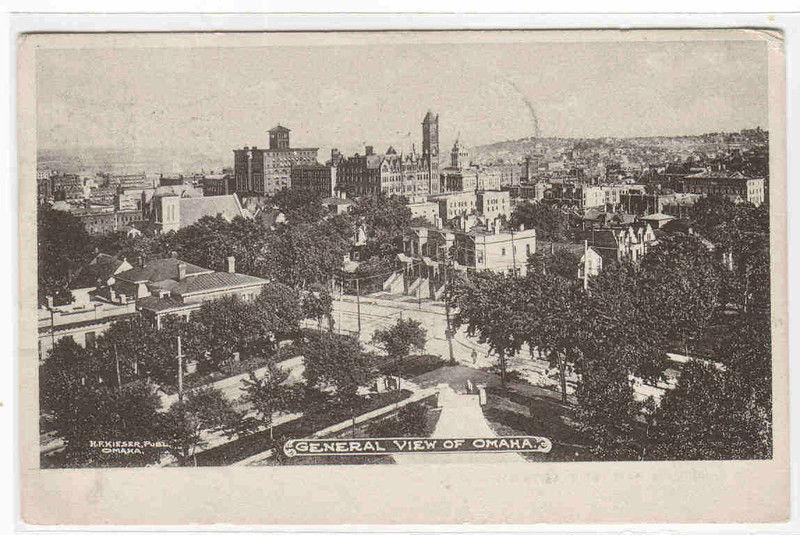 Panorama Omaha Nebraska 1905 postcard