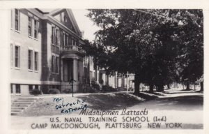 RP: PLATTSBURG , New York , 1930-40s ; Barracks , U.S. Naval Training School