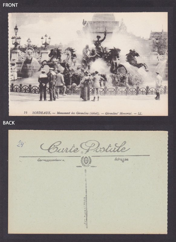 FRANCE, Postcard, Bordeaux, Girondins' Memorial