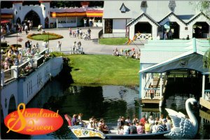 The Story Land Queen Swan Boat Story Land Park Glen NH Postcard I70