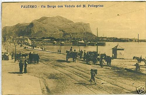 PA085 vintage postcard: PALERMO City - Sicily - Via BORGO-