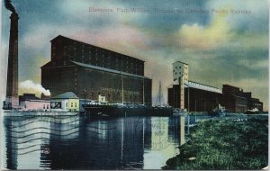 Fort William Ontario Elevators Canadian Pacific Elevator & Ships Postcard E97