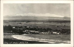 Hilo Hawaii HI General View of City c1950 Real Photo Postcard