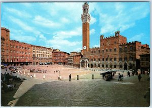 c1970s Siena, Italy Piazza del Campo Town Square Clock Tower Chrome 4x6 PC M22