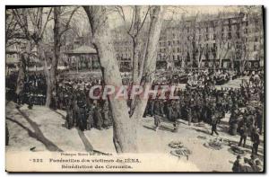 Old Postcard Toulon national Funerals of victims of Jena Benediction of coffins