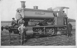 RPPC Leyland Train Railroad Lancashire, England 1910s Vintage Photo Postcard