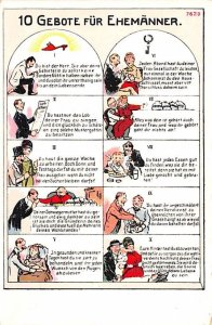 10 Gebote fur Ehefrauen Germany Postcard