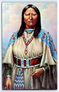MONTROSE, CO ~ Ute Museum CHIPETA, Wife of CHIEF OURAY Painting c1950s Postcard