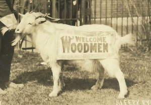 Sleepy Eye MINNESOTA RP 1917 M.W.A. WELCOME GOAT Modern Woodman nr New Ulm