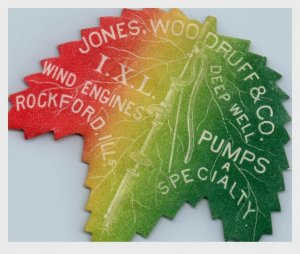 1880s Die-Cut Leaf Jones Woodruff & Co. Engines & Pumps F136